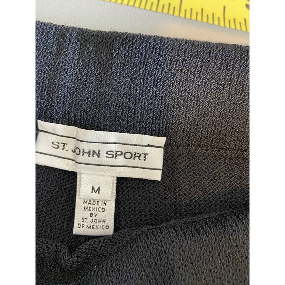 St John Sport Capri Pants Medium Santana Knit Fashion Fit Pull On drawstring - Picture 4 of 10
